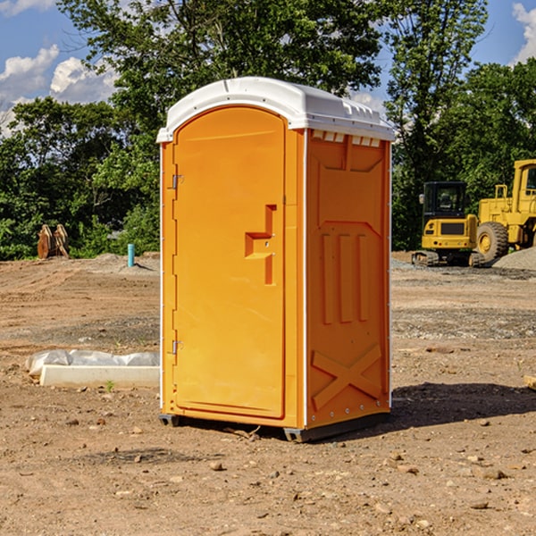 how often are the porta potties cleaned and serviced during a rental period in Winslow West